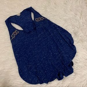 Blue Top with Cute Bead Design